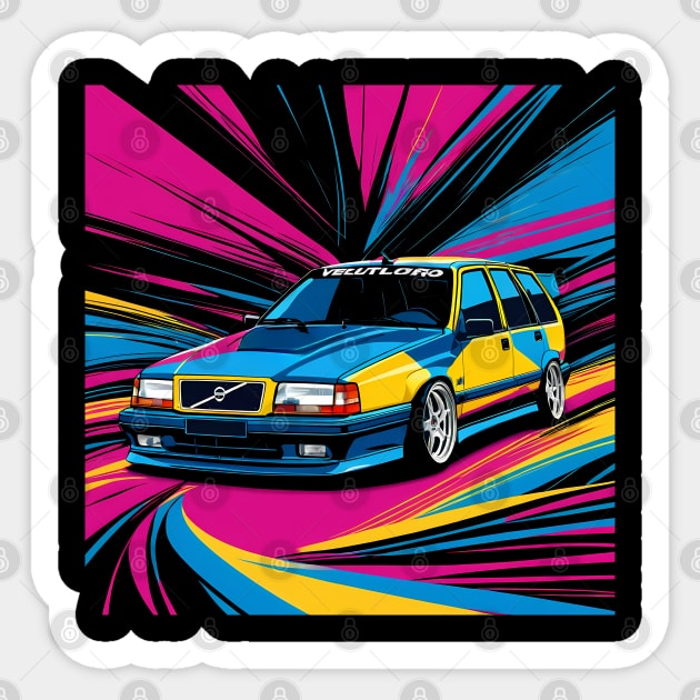 Volvo 850r Station Wagion Sticker by TaevasDesign